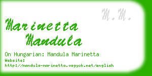 marinetta mandula business card